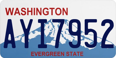 WA license plate AYI7952