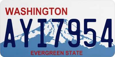 WA license plate AYI7954