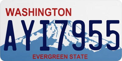WA license plate AYI7955