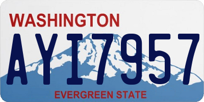WA license plate AYI7957