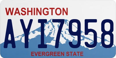 WA license plate AYI7958