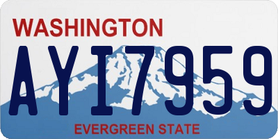 WA license plate AYI7959