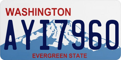 WA license plate AYI7960
