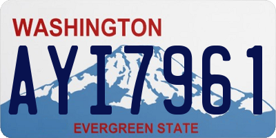 WA license plate AYI7961