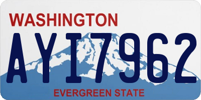 WA license plate AYI7962