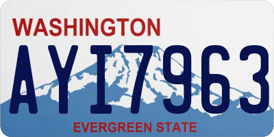 WA license plate AYI7963