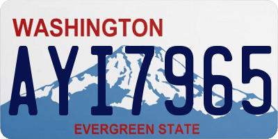 WA license plate AYI7965