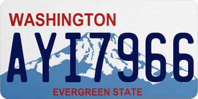 WA license plate AYI7966