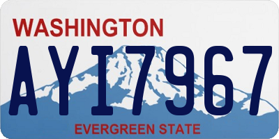 WA license plate AYI7967