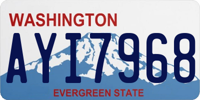 WA license plate AYI7968