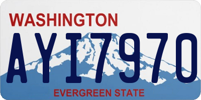 WA license plate AYI7970