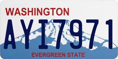 WA license plate AYI7971