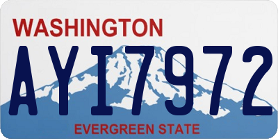 WA license plate AYI7972