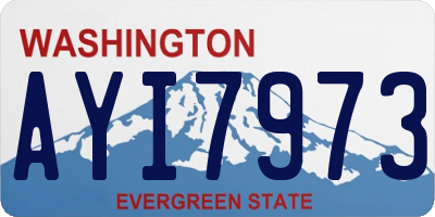 WA license plate AYI7973