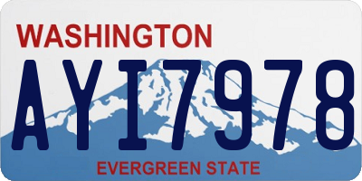 WA license plate AYI7978