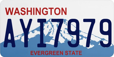 WA license plate AYI7979