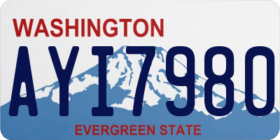 WA license plate AYI7980