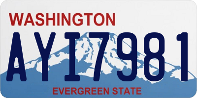 WA license plate AYI7981