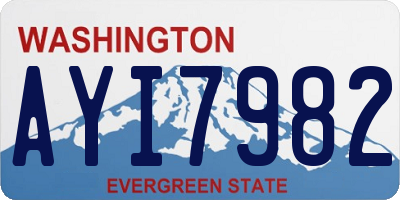 WA license plate AYI7982