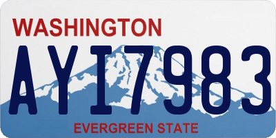 WA license plate AYI7983
