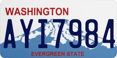 WA license plate AYI7984