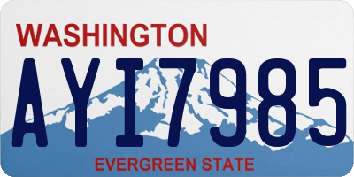 WA license plate AYI7985