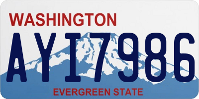 WA license plate AYI7986