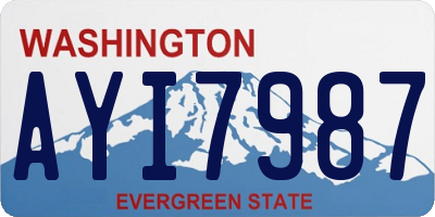 WA license plate AYI7987