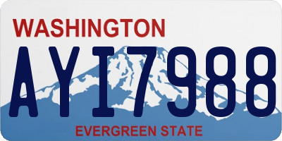 WA license plate AYI7988