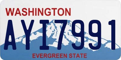 WA license plate AYI7991