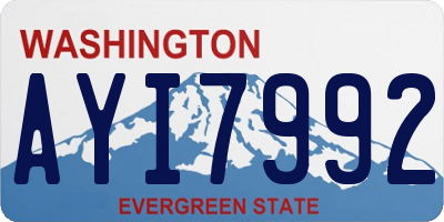WA license plate AYI7992