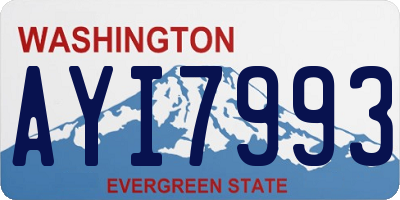 WA license plate AYI7993