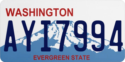 WA license plate AYI7994