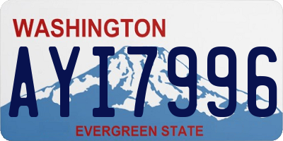WA license plate AYI7996