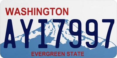 WA license plate AYI7997