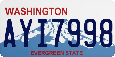 WA license plate AYI7998