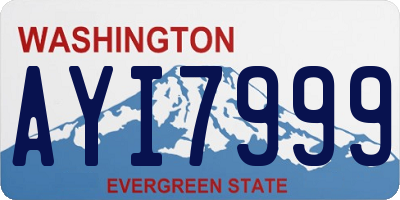 WA license plate AYI7999