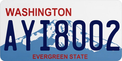 WA license plate AYI8002