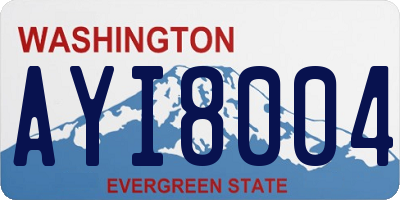 WA license plate AYI8004