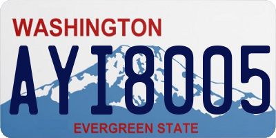 WA license plate AYI8005