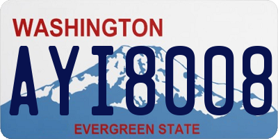 WA license plate AYI8008