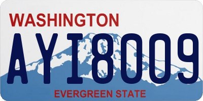 WA license plate AYI8009