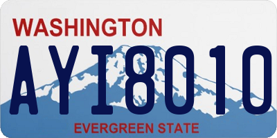 WA license plate AYI8010