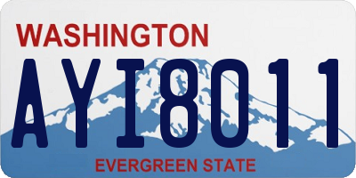 WA license plate AYI8011