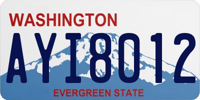 WA license plate AYI8012