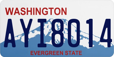 WA license plate AYI8014