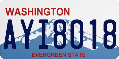 WA license plate AYI8018