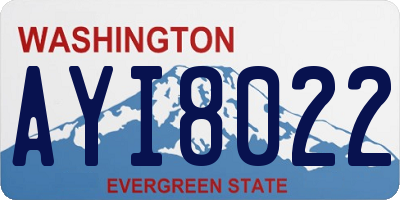 WA license plate AYI8022