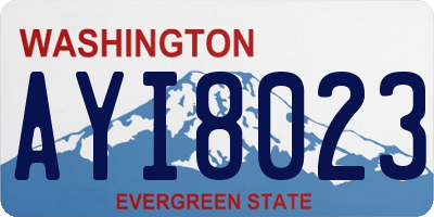 WA license plate AYI8023