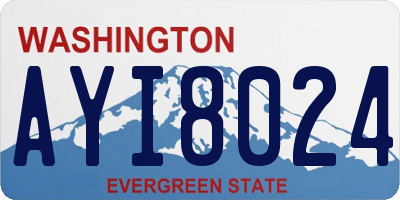 WA license plate AYI8024